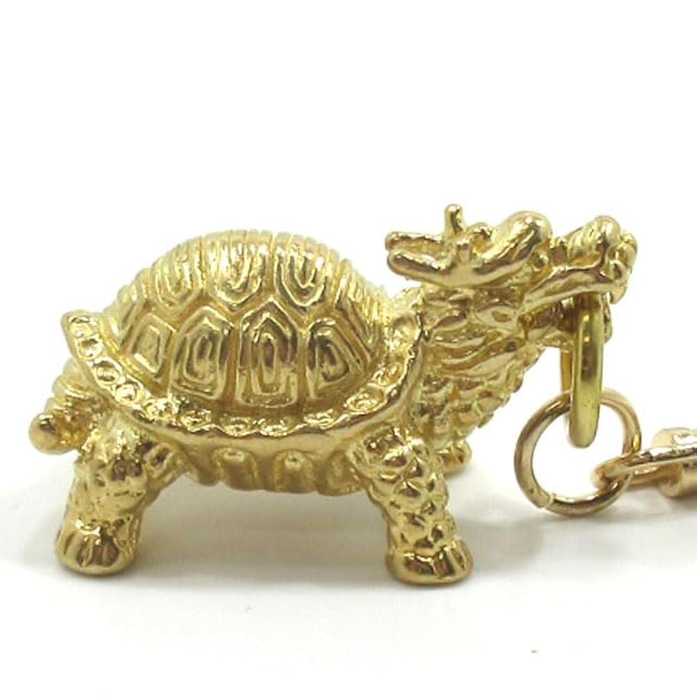 Amazon.co.jp: 龍亀 ロングイ キーホルダー ろんぐい 金色
